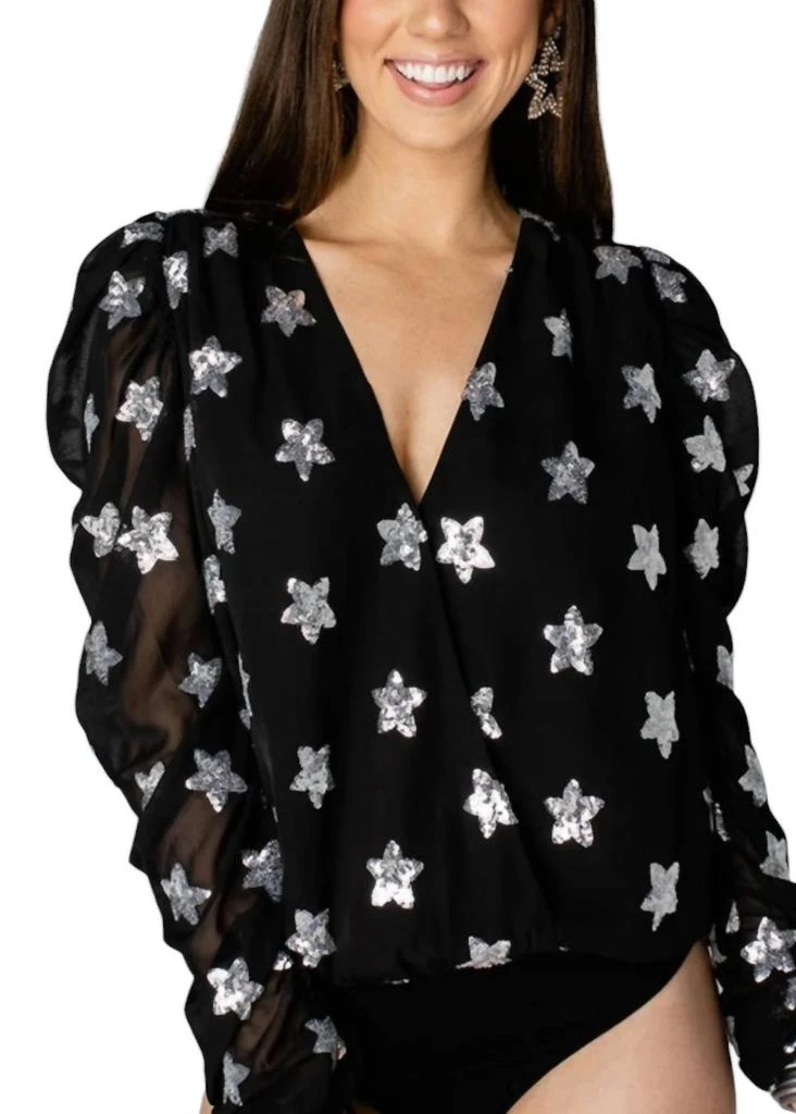 BUDDYLOVE Joan Star Bodysuit In Black