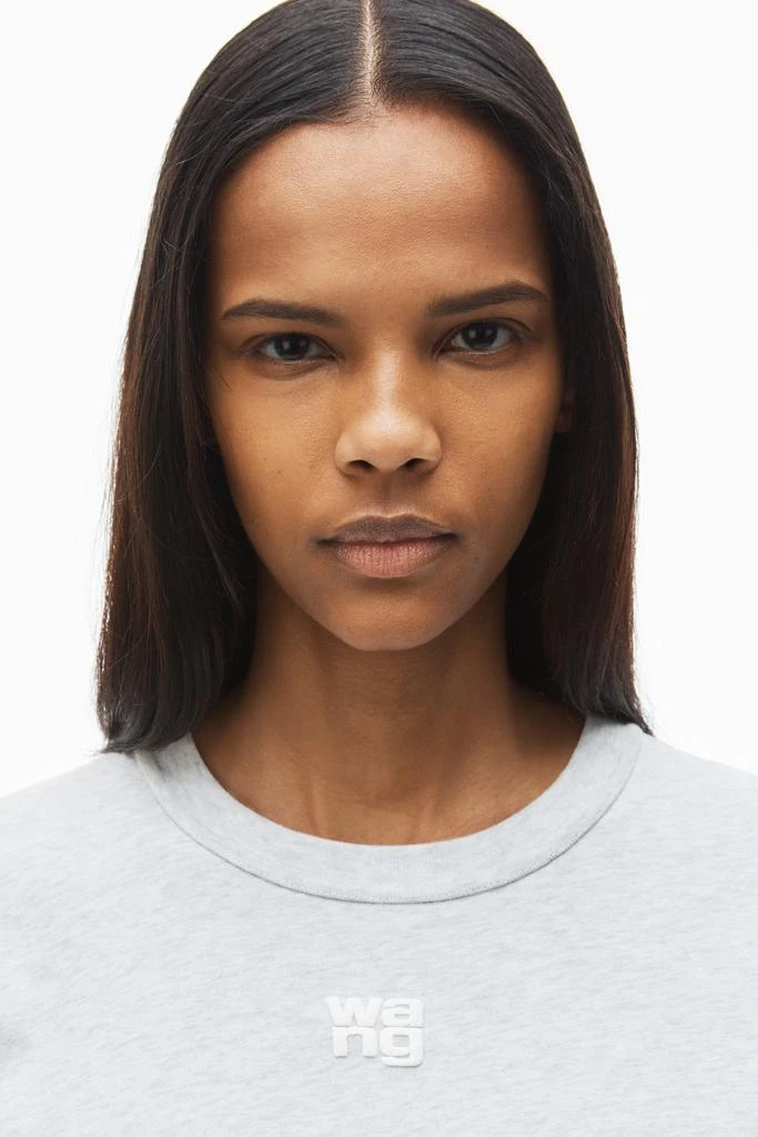 Alexander Wang puff logo shrunken tee in cotton jersey 5