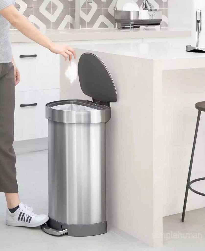 simplehuman 45L Semi-Round Trash Can 2
