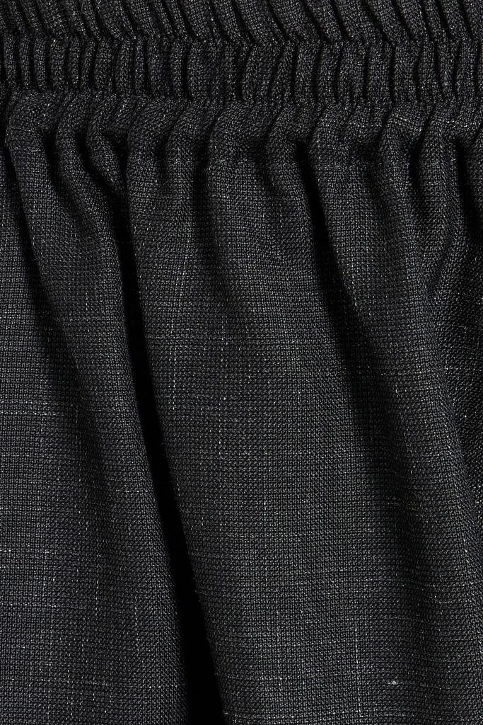 Eskandar Slub wool, silk and linen blend wide-leg pants 4