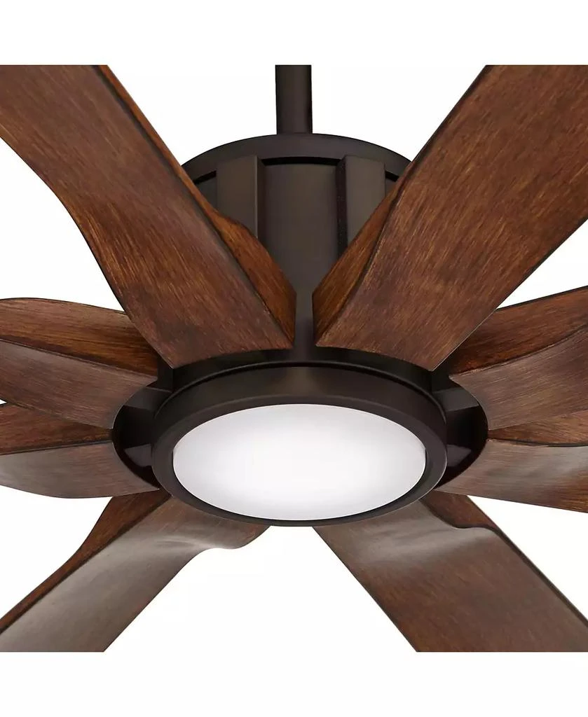 Possini Euro Design 80" Defender Modern Indoor Outdoor Ceiling Fan with Dimmable LED Light Remote Oil Rubbed Bronze Koa Damp Rated for Patio Exterior 7