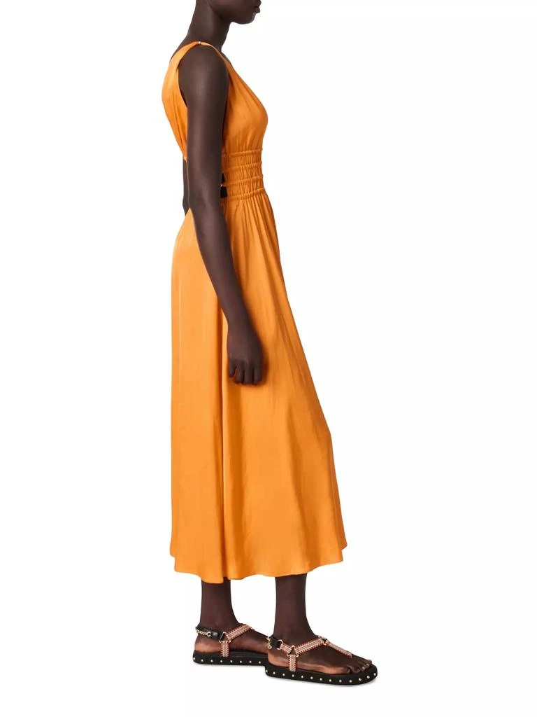 Maje Satin-Look Midi Dress 3