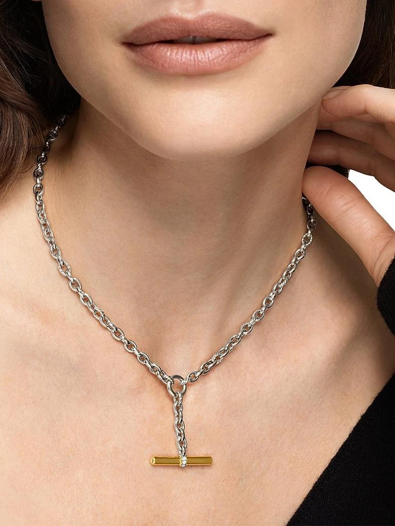 David Yurman DY Mercer Petite Toggle Chain Necklace in Sterling Silver 2