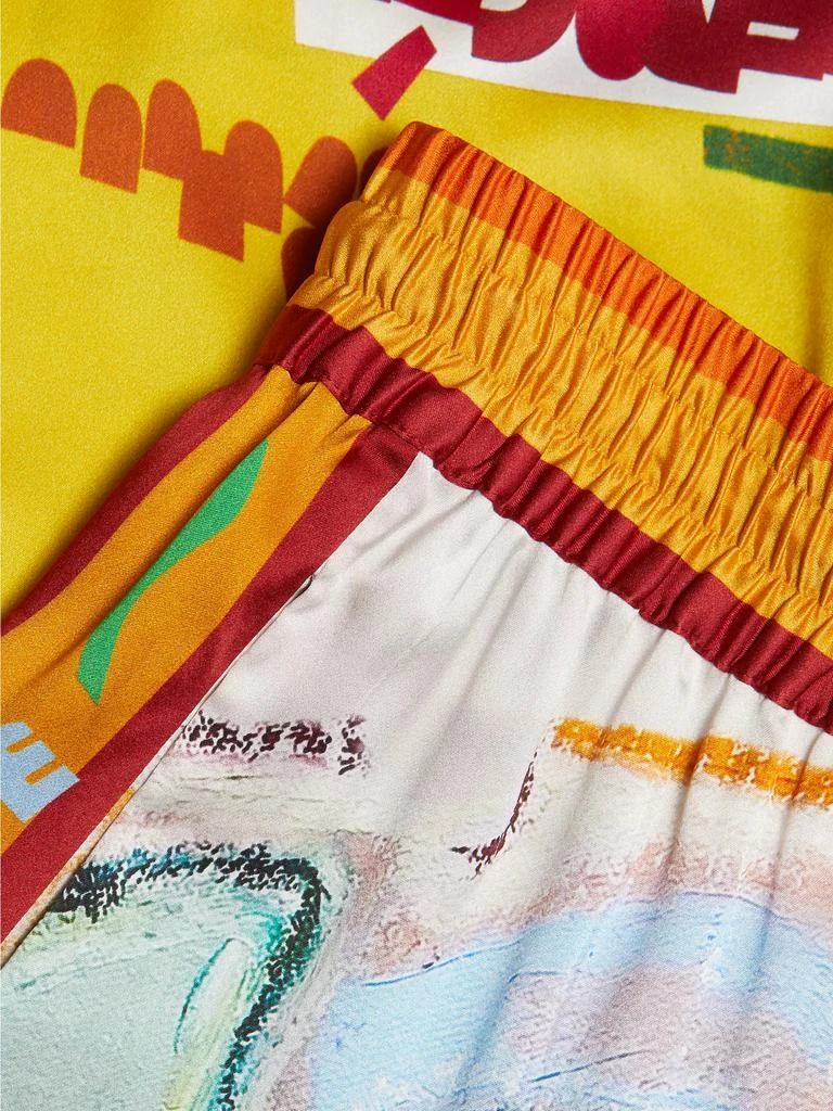 ALÉMAIS La Charrasca Printed Silk Wide-Leg Pants 7