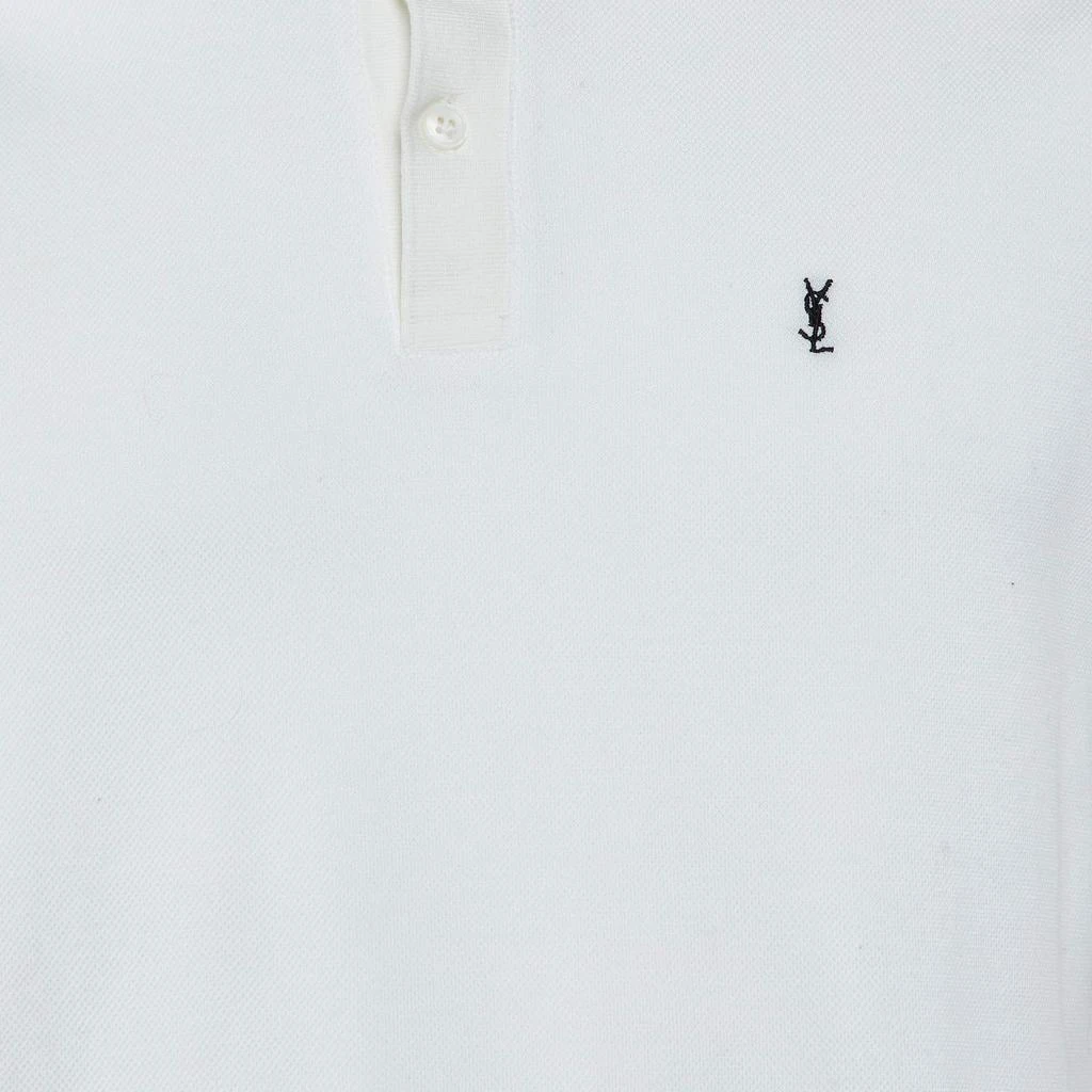 Yves Saint Laurent Saint Laurent Paris White Cotton YSL Embroidered T-Shirt M 3