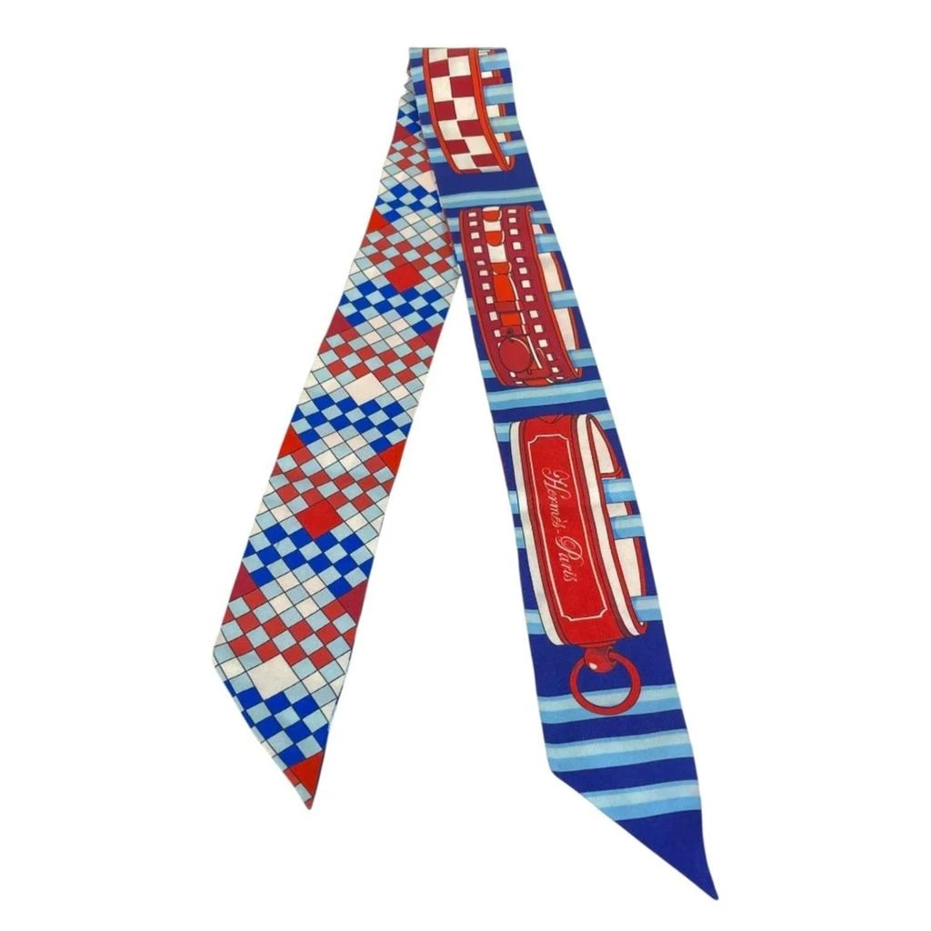 Hermes Twilly blue Scarf (Pre-Owned)