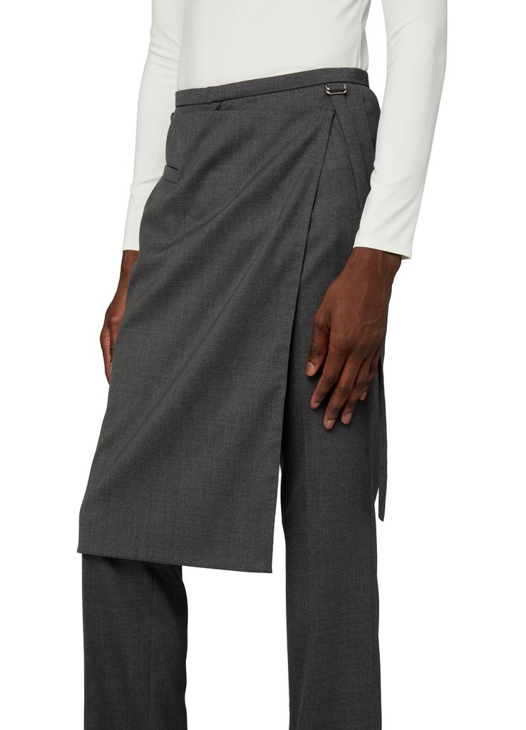Courrèges Overskirt wool tailored pants - Leggings - Free