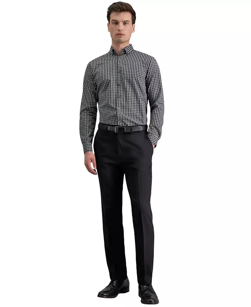 Kenneth Cole Mens Slim Fit Dress Pants 32 / 32 Black Solid Stretch