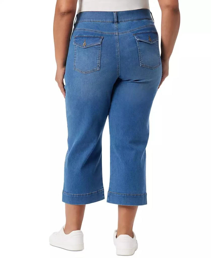 Gloria Vanderbilt Plus Size Shape Effect  Pull-On Wide-Leg Jeans 2