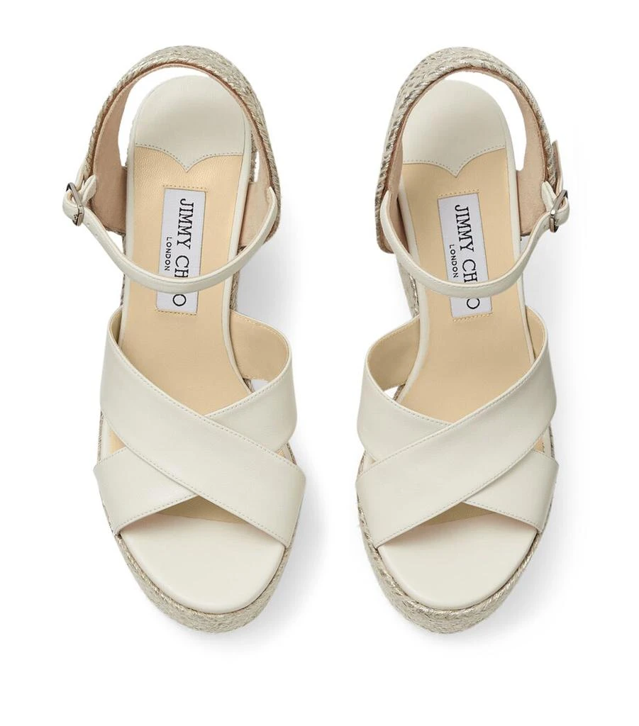 Jimmy Choo Dellena 100 Leather Wedge Sandals 2