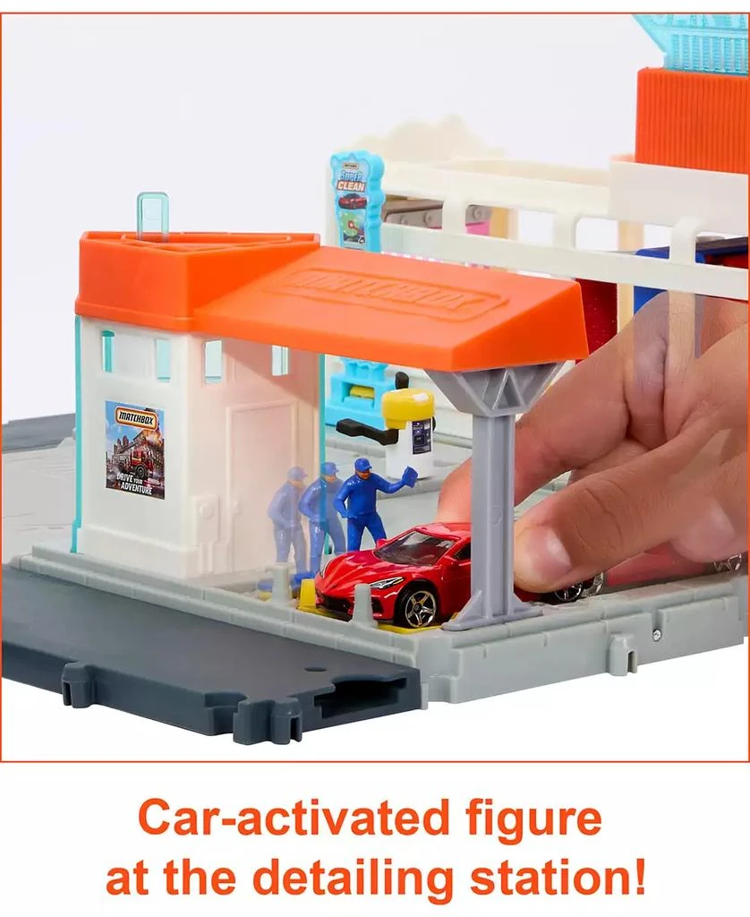 Matchbox Cars Playsets, Super Clean Carwash with 1 Matchbox Car 4