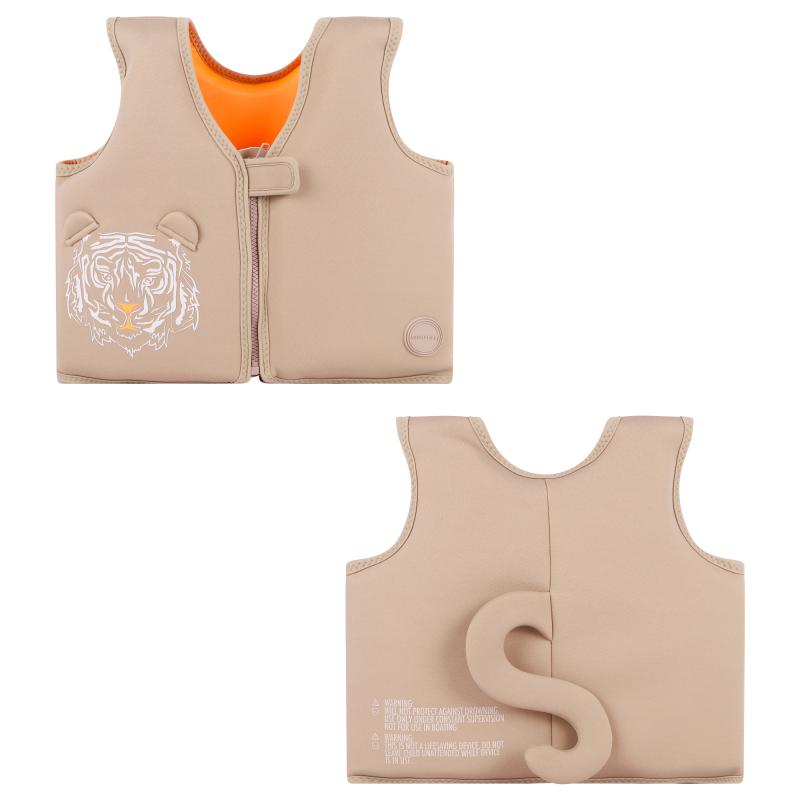 Sunnylife Tilly the tiger swim vest in beige