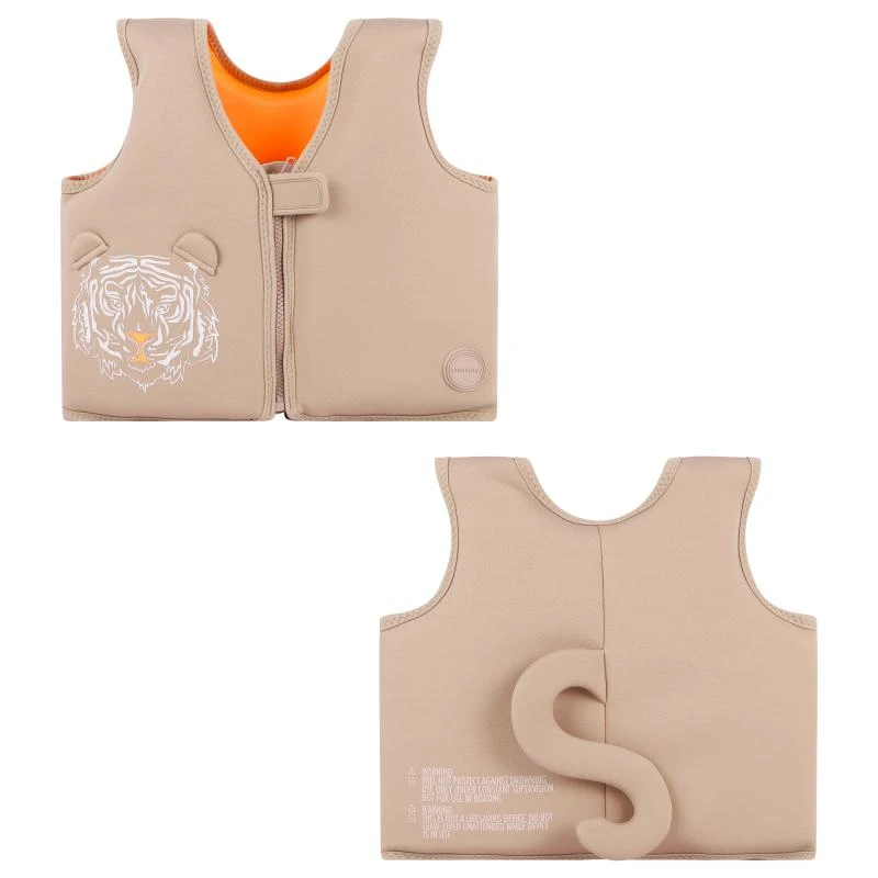 Sunnylife Tilly the tiger swim vest in beige 1