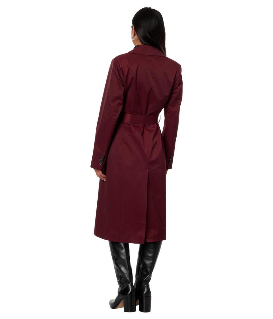 Avec Les Filles Stretch Cotton Belted Trench Coat