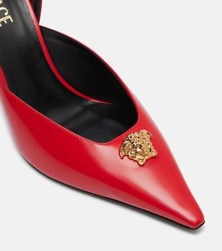 Versace La Medusa 85 leather slingback pumps 5