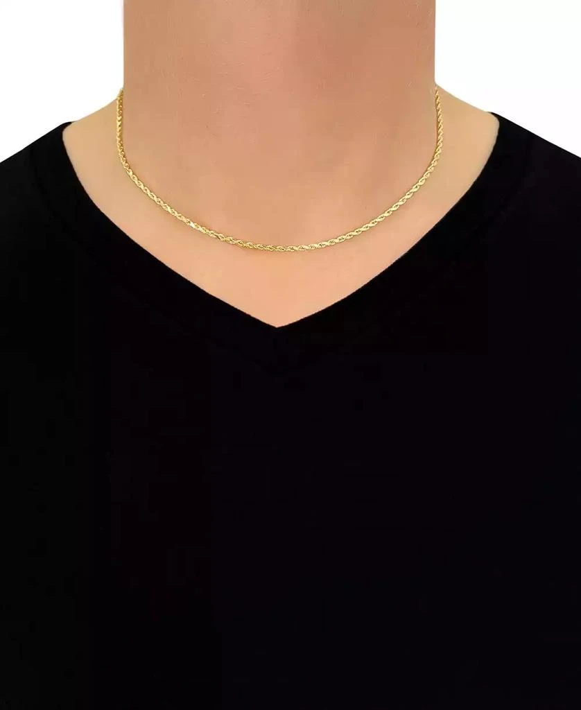 Italian Gold Forza Rope Chain 18" Necklace (2-1/2mm) in 14k Gold 3