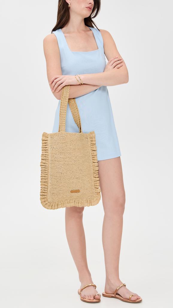 Loeffler Randall Justine Crochet Ruffle Tote