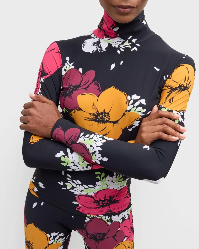 Moschino Jeans Floral Print Turtleneck Top 7
