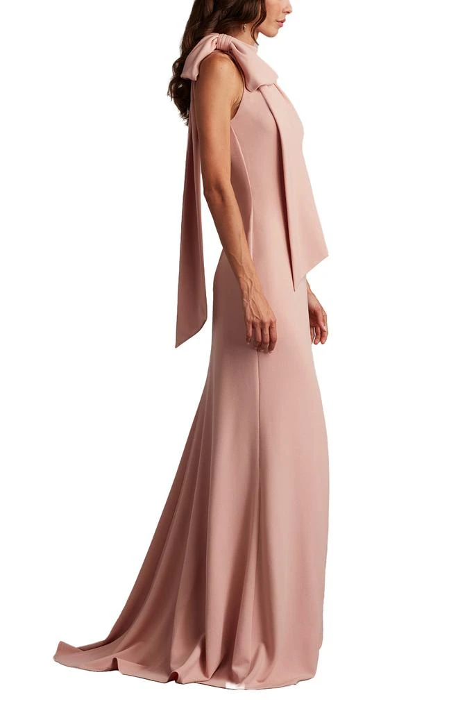 Tadashi Shoji Women's Sims Shoulder Bow Halter Gown - Pink Tadashi Shoji Women's Sims Shoulder Bow Halter Gown - Pink