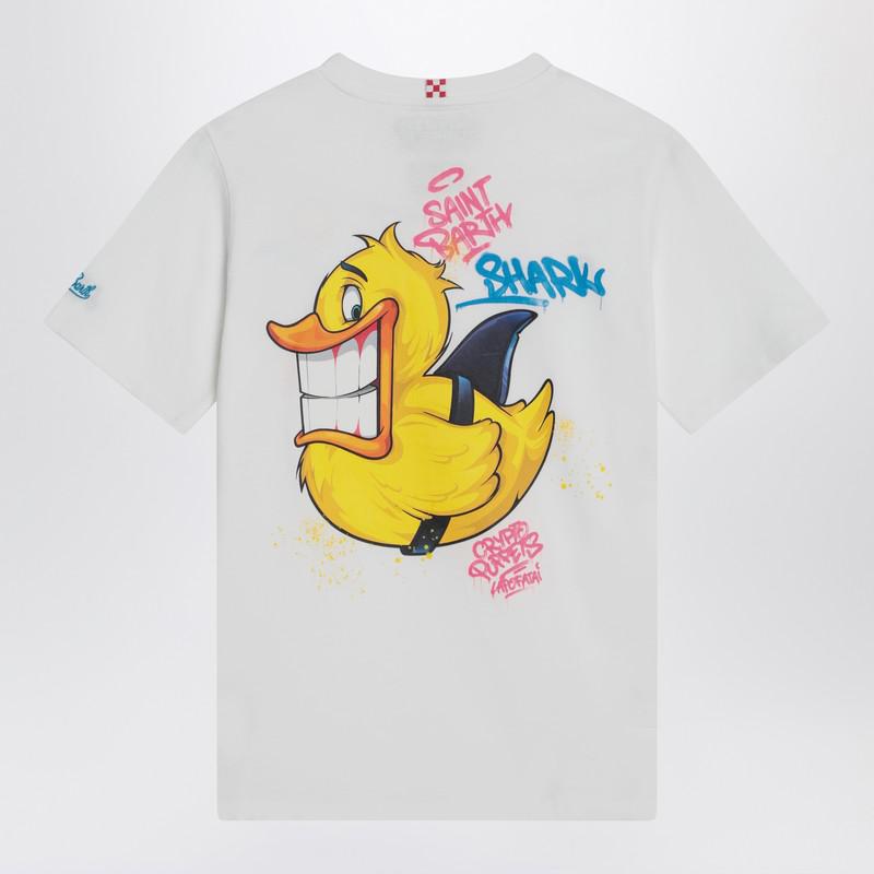 Mc2 Saint Barth White T-shirt with Crypto Duck print