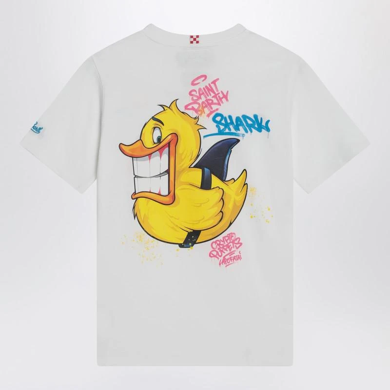 Mc2 Saint Barth White T-shirt with Crypto Duck print 2