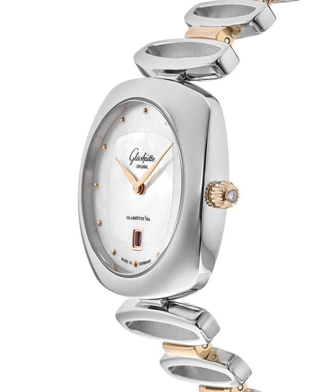 Glashütte Original Glashutte Original Pavonina Mother of Pearl Dial Rose Gold and Steel Women's Watch 1-03-01-26-06-14 3