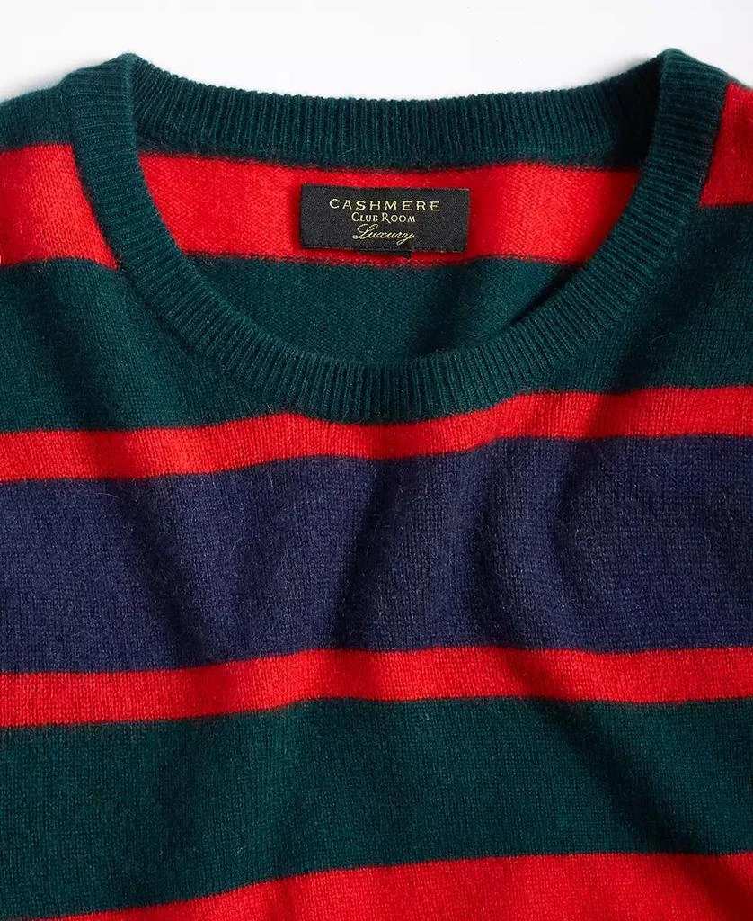 Club Room Men's Printed Stripe Cashmere Crewneck Sweater, Created for Macy's 5