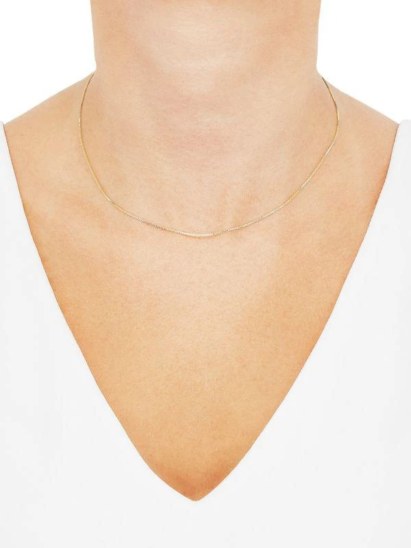Saks Fifth Avenue 14K Yellow Gold Box 16'' Chain Necklace 4