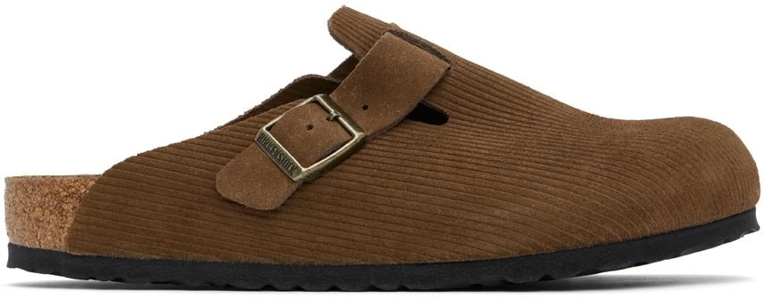 Birkenstock Brown Regular Boston Slip-On Loafers - Business  display picture 1