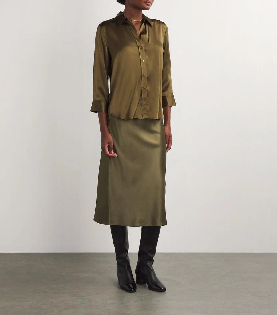 Joseph Silk-Satin Isaak Skirt 2
