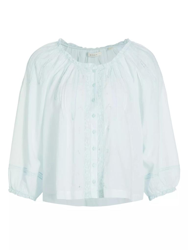 DÔEN Abigail Cotton Voile Peasant Top