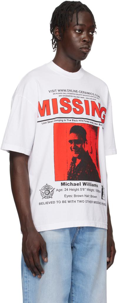 Online Ceramics White The Blair Witch 'Missing' T-shirt