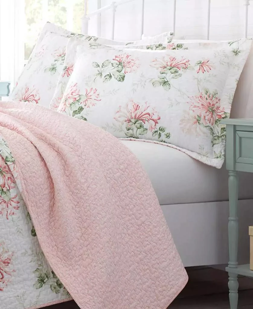 Laura Ashley Honeysuckle Cotton Reversible 2-Pc. Quilt Set, Twin 5