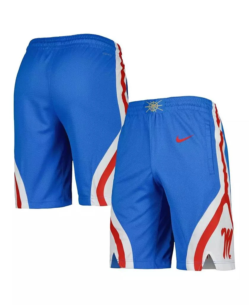 NIKE Men's Powder Blue Ole Miss Rebels Replica Performance Basketball Shorts 1