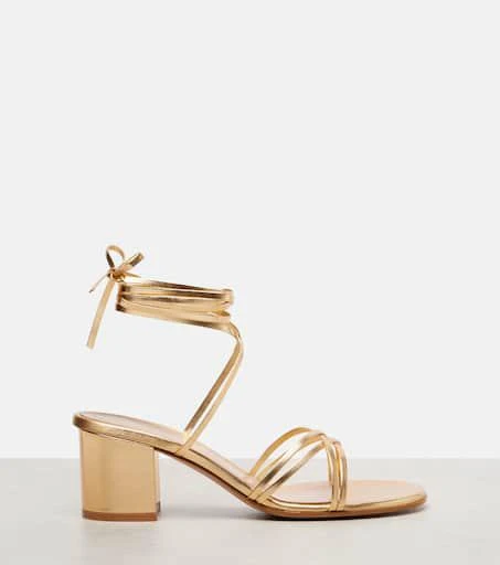 Gianvito Rossi Metallic leather sandals 4