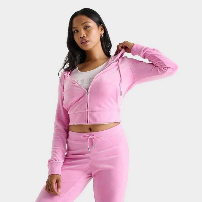 Juicy Couture Women's Juicy Couture OG Big Bling Velour Zip-Up Hoodie 1