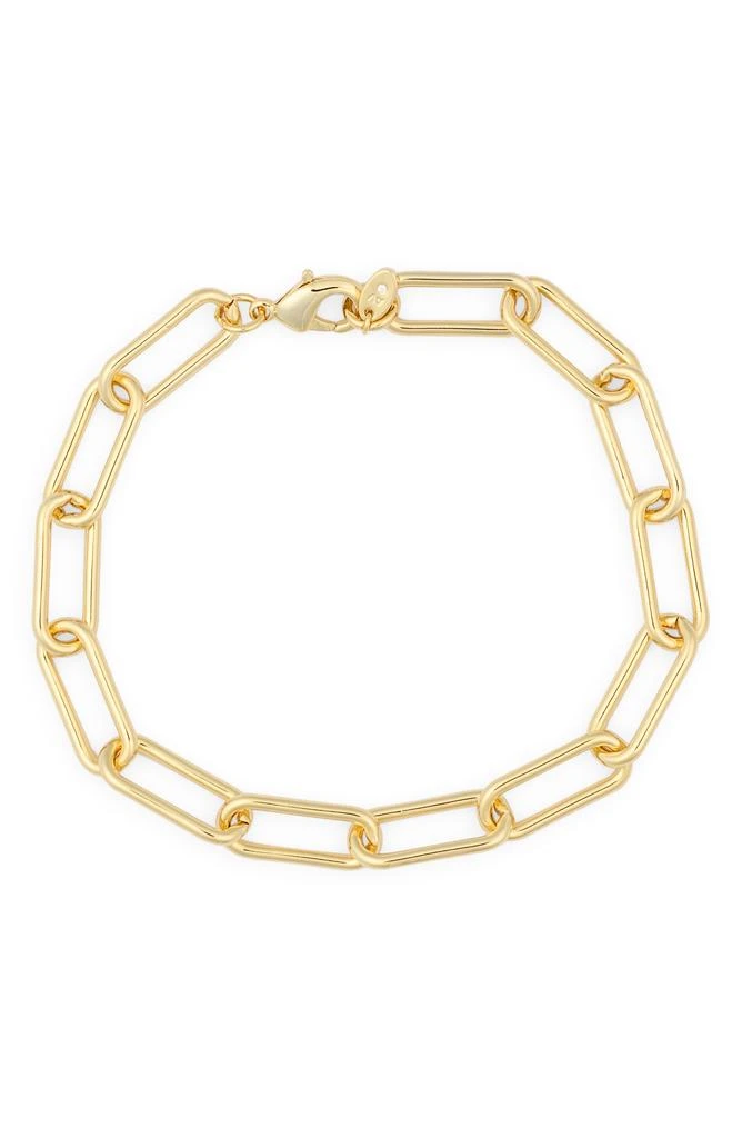 Argento Vivo Sterling Silver Oval Paper Clip Chain Bracelet