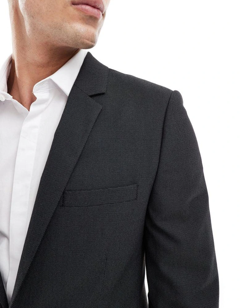 ASOS ASOS DESIGN skinny suit jacket in black pindot 3