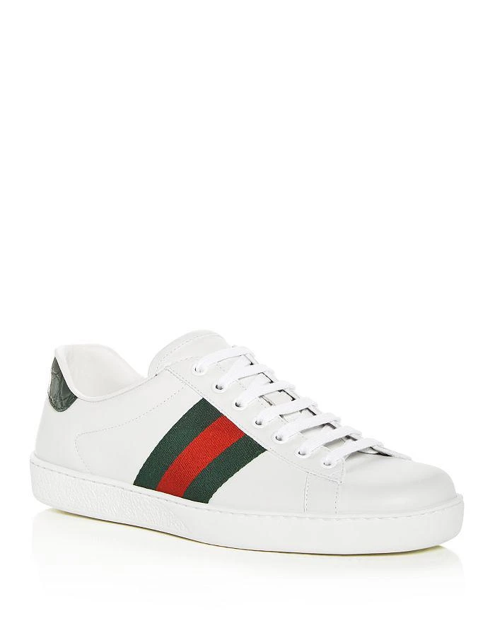 Gucci Men's Ace Leather Low Top Sneakers - Casual Shoes - Free Shipping -  BeyondStyle