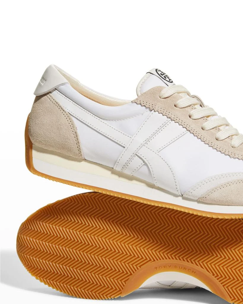 Tory Burch Hank Mixed Leather Retro Sneakers 5