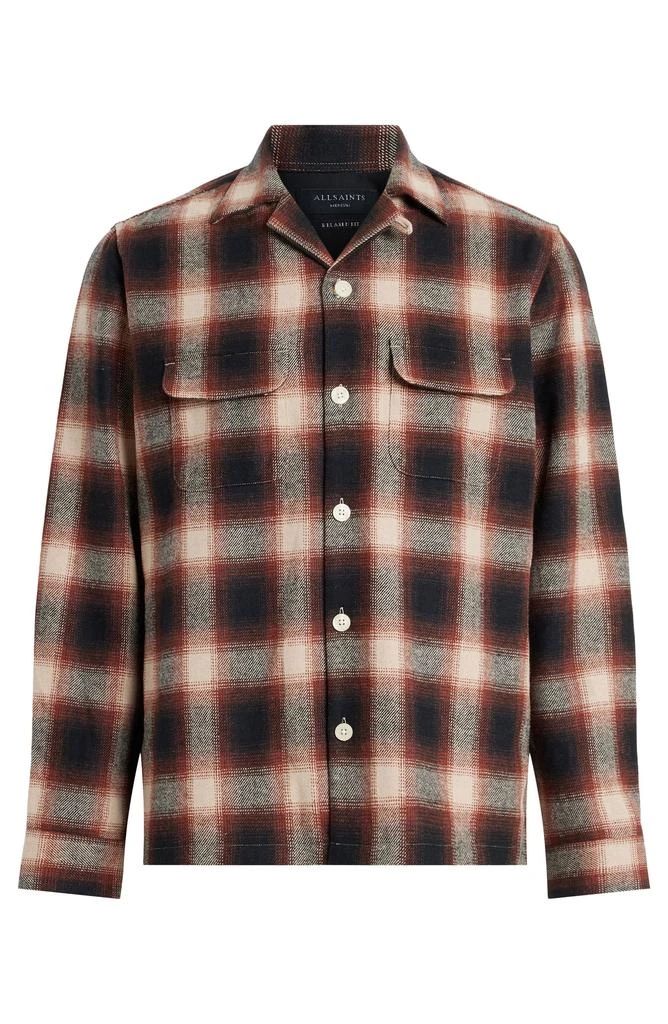 ALL SAINTS Fortunado Plaid Relaxed Fit Button-Up Shirt 5