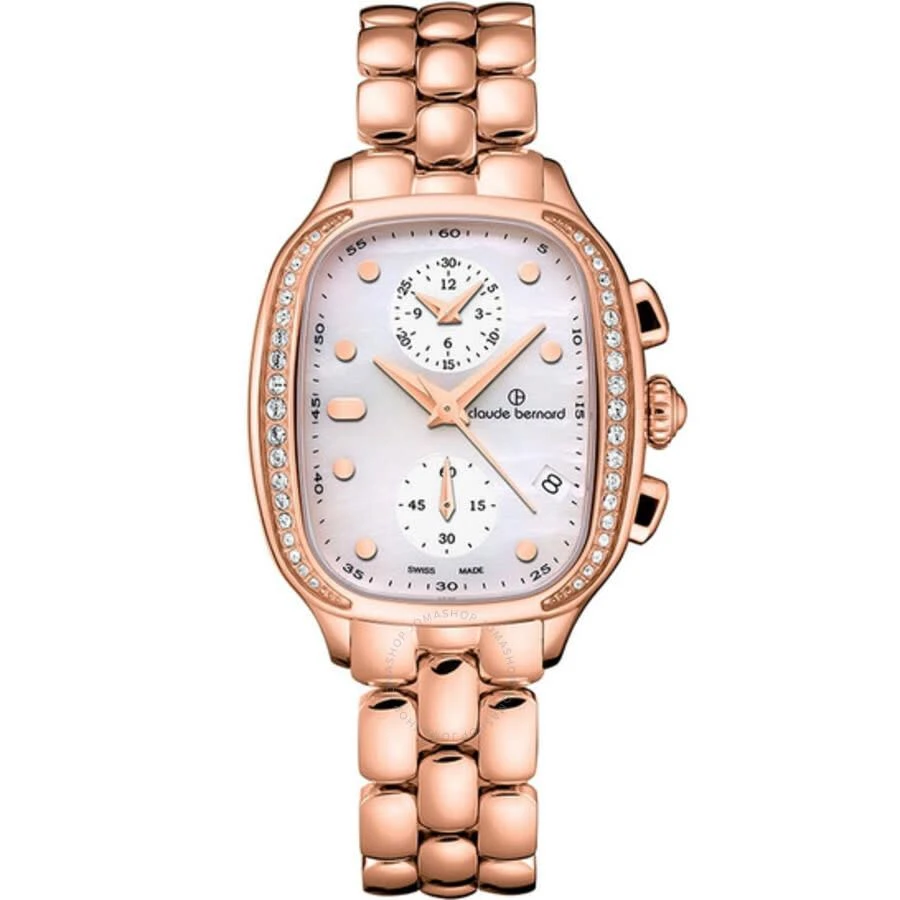 Claude Bernard Open Box - Claude Bernard Dress Code Chronograph Ladies Watch 10800 37RPM NAIR 1