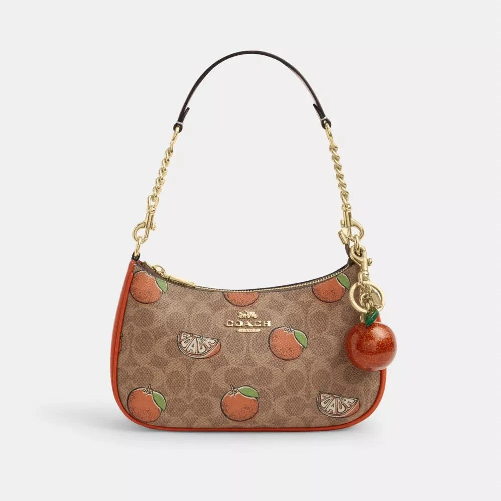 Coach Orange Bag Charm 2