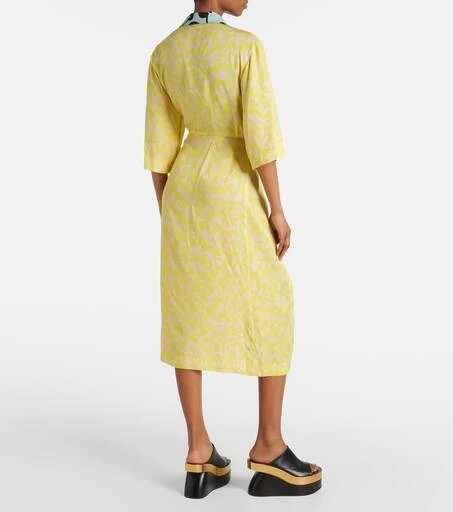 Dries Van Noten Printed wrap midi dress 3