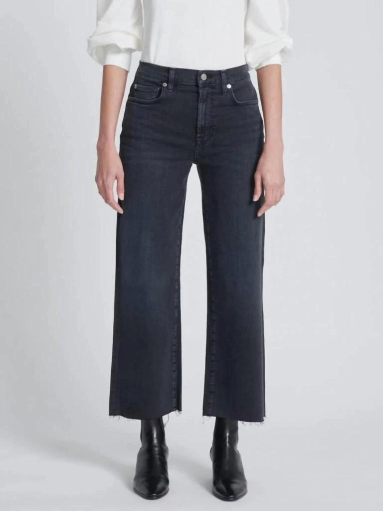 7 For All Mankind Women's Cropped Alexa Jean In Night Rider 1