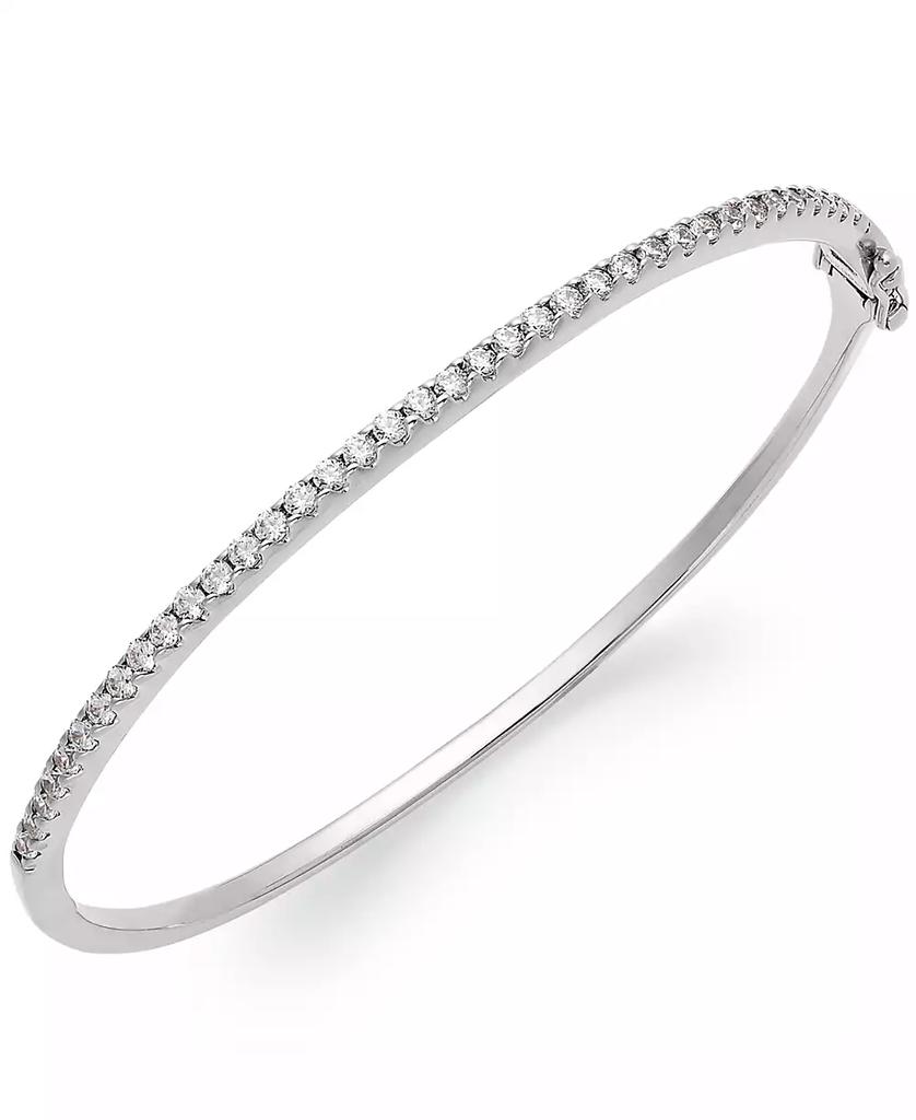 Arabella Sterling Silver Cubic Zirconia Bangle Bracelet (1-3/4 ct. t.w.) (Also available in 14k Gold over Sterling Silver)