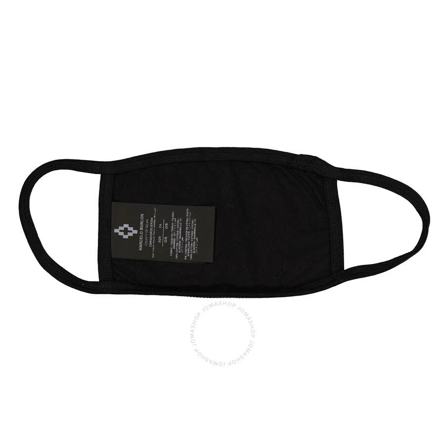 Marcelo Burlon Cross Face Mask In Black/White 3
