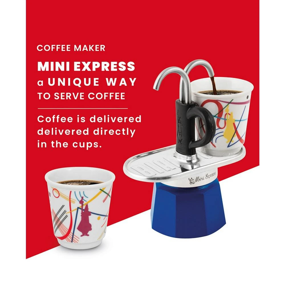 Bialetti Set Mini Express "R" Kandinsky Plus 2 Bicc. 2.8 OZ Coffeemaker 3