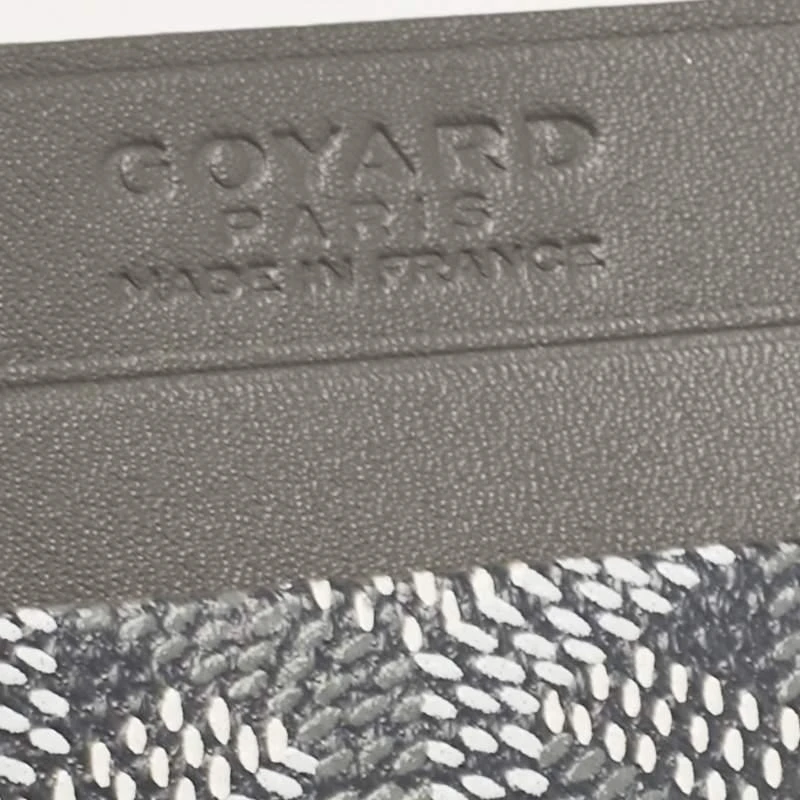 Goyard Goyard Grey Goyardine Coated Canvas and Leather Saint Sulpice Card Holder 9