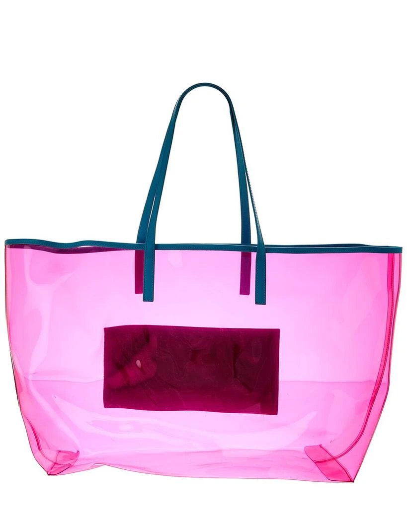 Versace 90
s Vintage Logo Vinyl Tote (Authentic Pre-Loved) 2